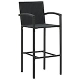thumbnail of vidaXL 5-tlg. Gartenbar-Set Schwarz Massivholz Akazie und Poly Rattan