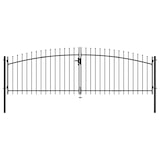 thumbnail of vidaXL Doppelflügel-Gartentor mit Speerspitzen : Größe - 400 x 175 cm