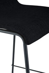 thumbnail of CHEFGASTRO Barhocker MAUI Stoff 4-Fuﬂ Gestell Schwarz HxBxT 100x43x48cm Stoff Schwarz Barstuhl