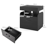 thumbnail of COSTWAY Mesita de noche con estación de carga, mesita auxiliar con cajón, mesita de noche con compartimentos abiertos