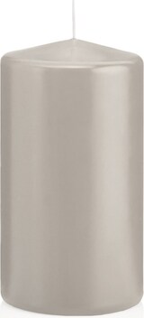 thumbnail of Wiedemann Kerzen Stumpenkerzen Zinn Hellgrau Ø 68 x 130 mm, 12 Stück, 52 Brenndauer