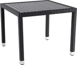 thumbnail of METRO Professional Mesa de comedor gastro Barbados, aluminio/ ratán PE, 90 x 90 x 74 cm,  tablero aspecto madera, resistente a la intemperie, negro