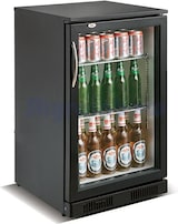 thumbnail of Gastro Flaschenkühlschrank schwarz 1 Glastür, 138l, 600x500x900 mm 2/10°C
