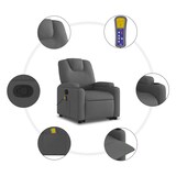 thumbnail of vidaXL Massagesessel mit Aufstehhilfe Dunkelgrau Stoff