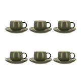 thumbnail of Ogo Living - Lot 6 paire-tasse oli 22cl en grès vert