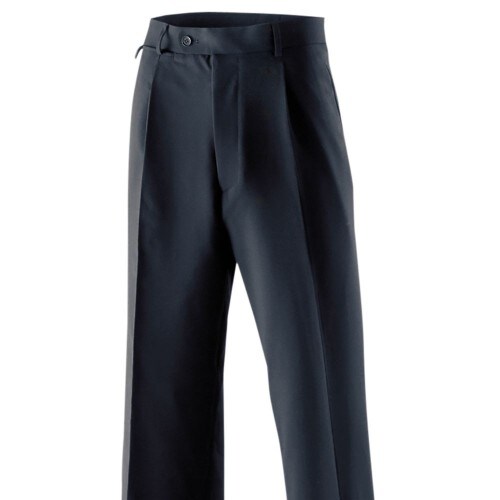 600 - Herrenhose mit Bundfalten : navy 100% Polyester 270 g/m² 56