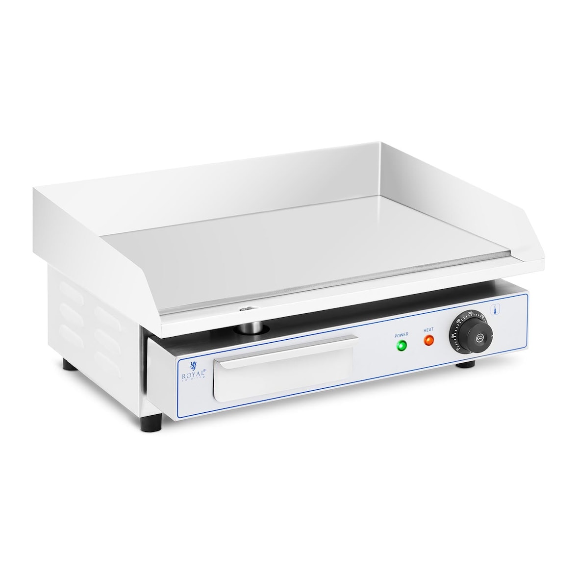 Helloshop26 - Professionele elektrische bakplaat van roestvrij staal voor horecagebruik 1 brander 55 x 40 cm (3000 watt 550 x 400 14_0004070