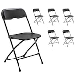 thumbnail of Lot de 6 chaises pliantes noires de réception