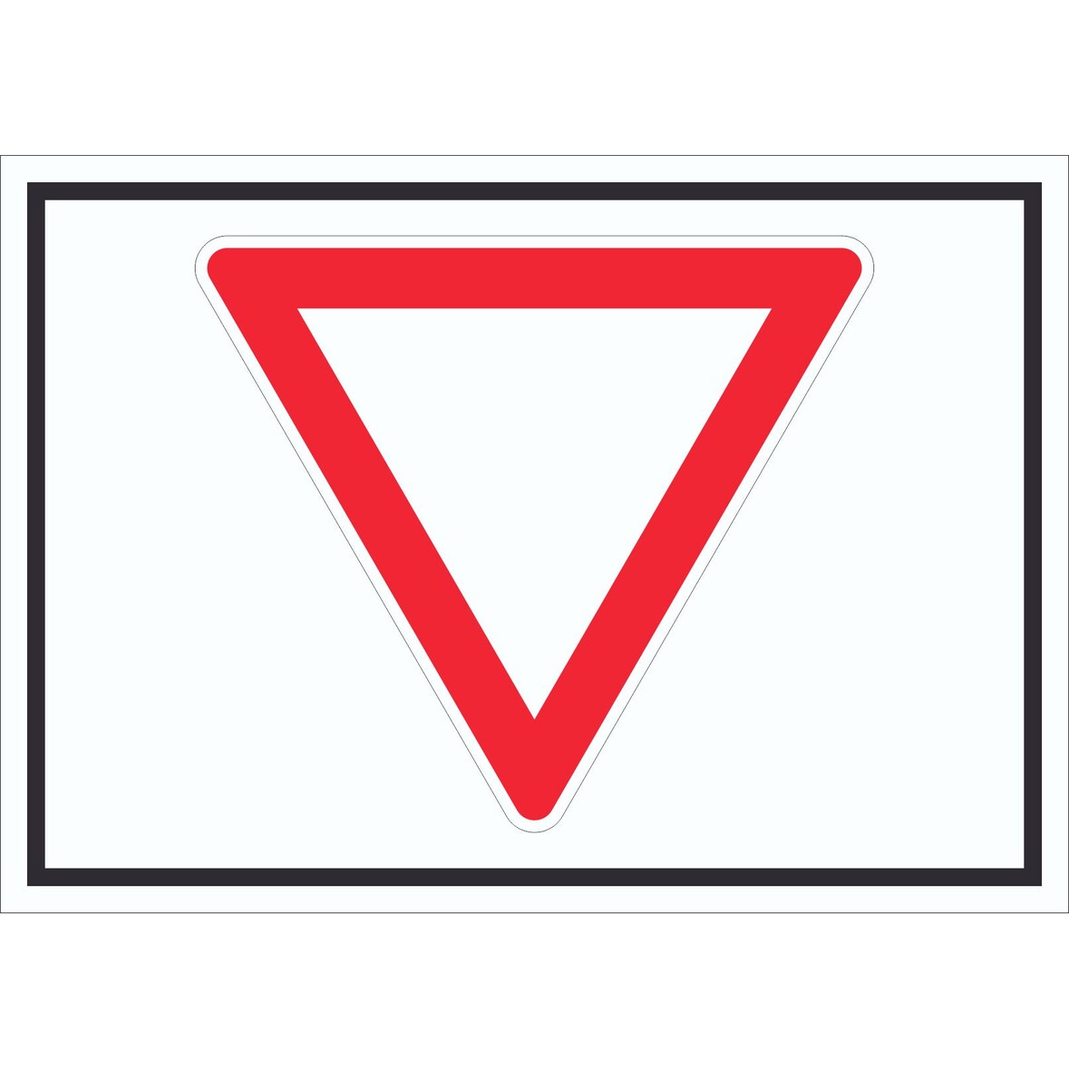 Schild Vorfahrt gewähren Symbol A5 (148x210mm)