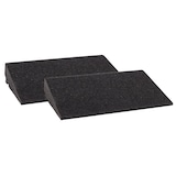 thumbnail of Bordsteinrampe Gummi 70mm SET 2 Stück 50x25x7cm schwarz SZAGATO Schwellenrampe Auffahrhilfe Bordsteinkeile Bordstein Auffahrrampe Bordsteinkanten