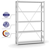 thumbnail of PROREGAL Fachbodenregal Stecksystem | Grundregal | HxBxT 200x130x30cm | 5 Ebenen | Fachlast 175 kg | Einseitig nutzbar | Lichtgrau