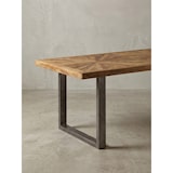 thumbnail of Esstisch Mango Massivholz Esszimmertisch 180x76,5 x90 cm, Küchentisch Loft Natur, Holztisch Massiv mit Metallgestell, Industrial