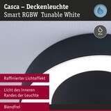 thumbnail of Paulmann Plafonnier LED Smart Home Zigbee 3.0 Casca IP44  RGBW+ 1750lm 230V 20W gradable Noir mat 75416
