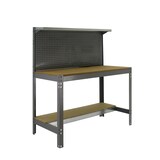 thumbnail of SimonRack Établi d’atelier, 1210x610 mm, panneau perforé, Charge 600 kg, Gris - BT-3