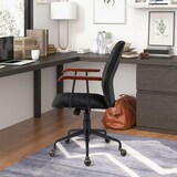 thumbnail of COSTWAY Silla de oficina de terciopelo, silla giratoria con altura ajustable, silla de escritorio con capacidad de hasta 150 kg.