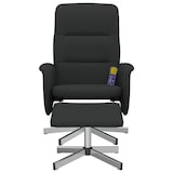 thumbnail of vidaXL Massagesessel mit Fußhocker Schwarz Stoff