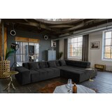 thumbnail of KAWOLA Sofa NEVADA Ecksofa Velvet schwarz Recamiere rechts