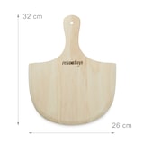 thumbnail of Relaxdays Pizzastein Set, Metallhalter, Pizzaschieber aus Holz, HBT 4 x 32 x 32 cm, runder Brotbackstein, Pizza, natur