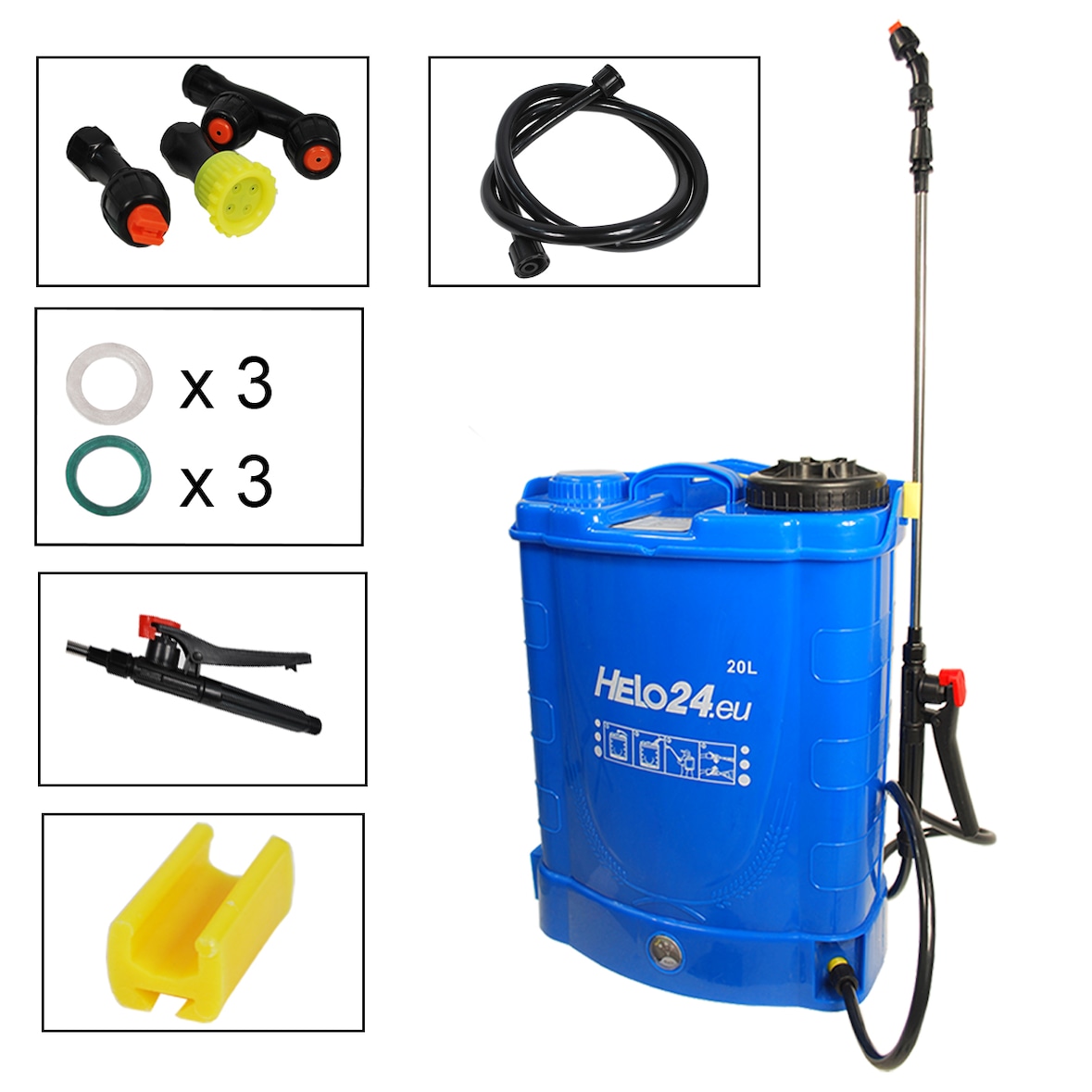 Sprühgerät Drucksprüher Pumpsprüher AKKU Gartenspritze Rückenspritze 20 L E1