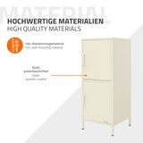 thumbnail of ML-Design Aktenschrank aus Stahl, Creme, 40×101,5×40 cm, Büroschrank mit 2 Türen und verstellbaren Böden