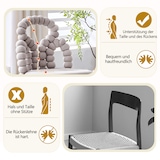 thumbnail of Esszimmerstuhl 2er Set Samt Hellgrau 86x48x45 cm mit Kugelketten Rückenlehne Metallbeine,komfortabel gepolstert,flexibel für Esszimmer und Wohnbereich