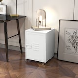 thumbnail of Vinsetto Bloco de Gavetas de Escritório Móvel Arquivador com Rodas Prateleira Ajustável e Porta de Metal 38x38,5x55,5 cm Branco