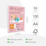 thumbnail of Paquete de folios A4 de 100gr con 50 Hojas Blancas para Uso Escolar y Entornos Laborales- Ofituria