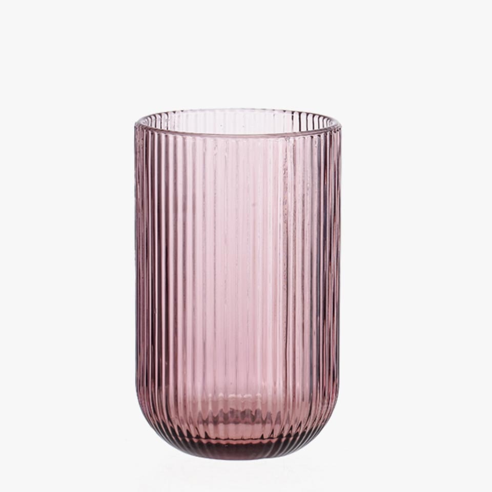 Set di 6 Bicchieri RIBBED Rosa 30cl