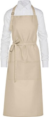 thumbnail of AMSTERDAM - Recycled Bib Apron with Pocket: One Size / Grey