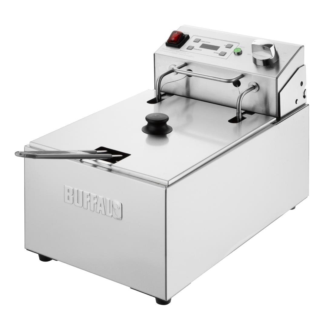 Buffalo Doppel-Elektrofritteuse mit Timer 2x5Ltr