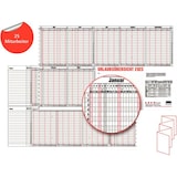 thumbnail of Urlaubsübersicht, 15 Monate, für 25 Mitarbeiter, 97,4 x 31 cm, Spalte Resttage hinter jedem Monat