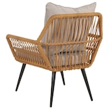 thumbnail of Conjunto em poli-rattan HWC-N34, conjunto de varanda conjunto de jardim grupo de assentos cadeira mesa lateral ~ cinzento claro