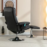 thumbnail of Massagesessel 79x79x106 mit 5-Punkt-Massage, Heizfunktion, PU-Leder, Verstellbare Rückenlehne, 360° Drehbar, Fußhocker Inklusive, Schwarz
