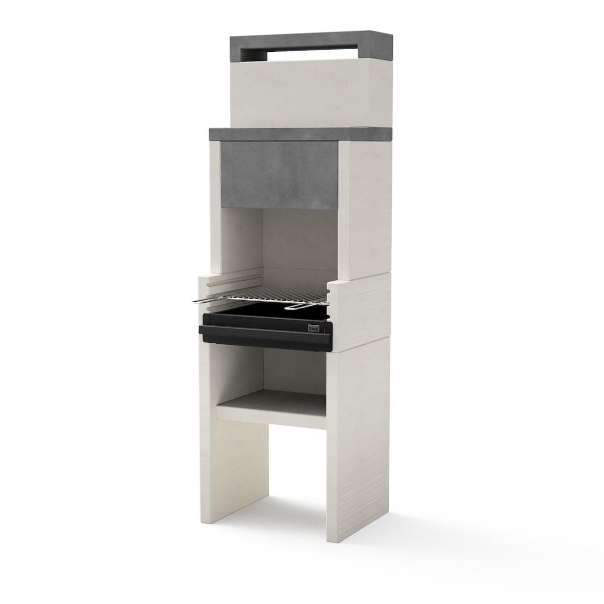 MF - VENIT flex hotte Holzkohlegrill (Grau/Weiß - 59 x 47 x 185 cm) REF: 4410