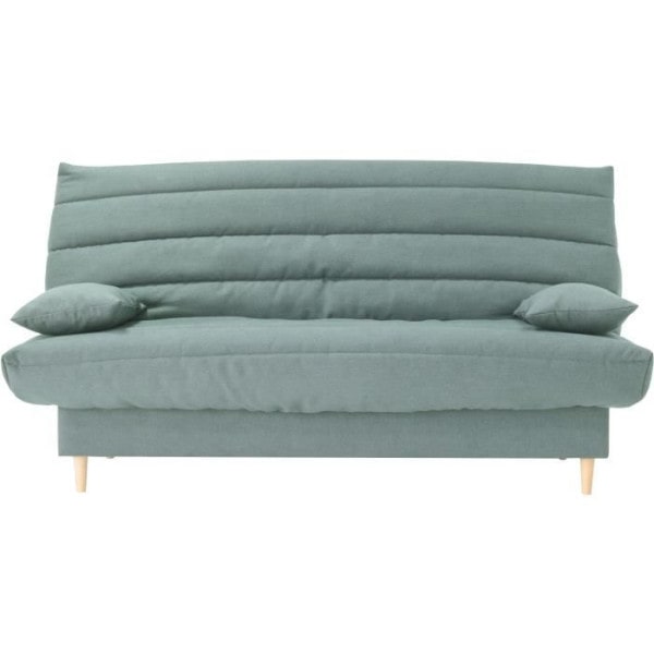 Clic clac 3 places LIV 20 - Tissu Soro vert amande - Couchage 125x190 cm - Avec coussins - L193 x P95 x H93 cm AUCUNE