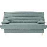 thumbnail of Clic clac 3 places LIV 20 - Tissu Soro vert amande - Couchage 125x190 cm - Avec coussins - L193 x P95 x H93 cm AUCUNE