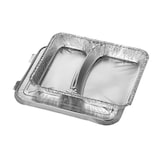 thumbnail of 6 X 50 Menüschalen + Deckel, Alu 2-geteilt 830 ml 3 cm x 17,7 cm x 22,5 cm