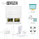 thumbnail of WellHome - Persiana Rolô Dia/Noite Poliéster 180 x 140 cm (Largura x Altura) Branca