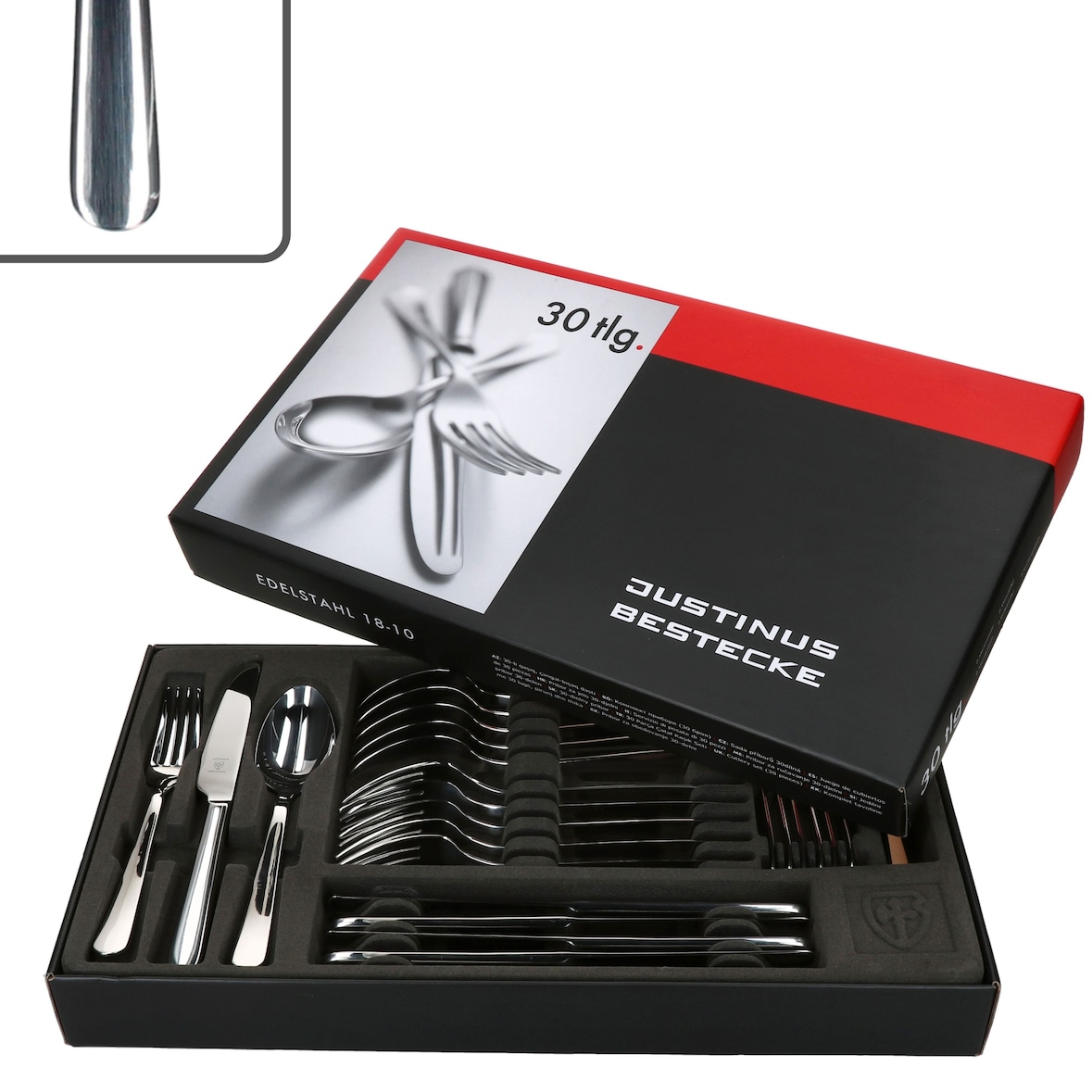 30tlg. Justinus Style Art Komplett-Besteckset für 6 Personen - 630-310