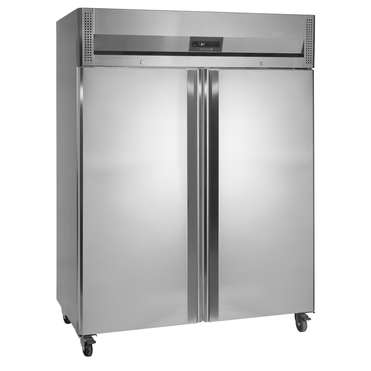 Refrigerador vertical RK1420 – 2 Puertas Maciza GN2/1, 1410 L, LED, SS304 de Tefcold