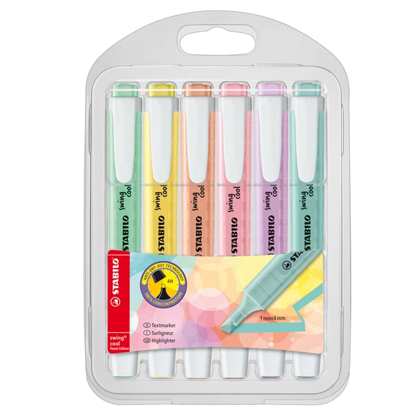 STABILO Textmarker swing cool pastel 6er Etui