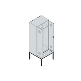 thumbnail of C+P Doppel-Spind Classic PLUS Buche untergebaute Bank 2 Abteile, Trennwand, HxBxT 212x80x82cm, Zylinderschloss, Anthrazit von PROREGAL