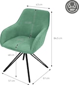 thumbnail of ML-Design – Esszimmerstuhl drehbar Grün | Textil Webstoff, 360° Drehstuhl, Armlehnen, Rückenlehne, ergonomischer Loungesessel