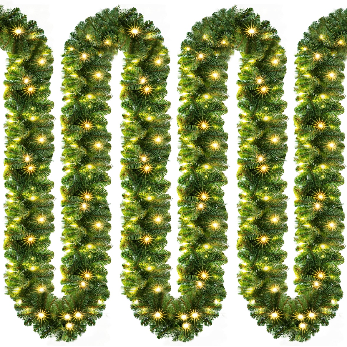 Casaria Weihnachtsgirlande 5m 100 LED Outdoor Girlande Weihnachten Tannengirlande Außen Weihnachtsdeko