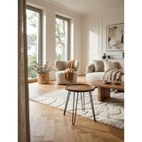 thumbnail of Couchtisch Sheesham Massivholz 45x40x45 cm Wohnzimmertisch Rund, Sofatisch mit Haarnadelbeine, Kaffeetisch aus Holz und