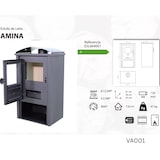 thumbnail of Estufa de leña AMINA 8,12 kW | Calienta hasta 150 m³ con alto rendimiento