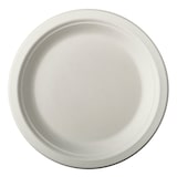 thumbnail of PAPSTAR 500 Teller, Zuckerrohr "pure" ungeteilt Ø 18 cm · 2 cm weiss (89734, 10x50 Stück)