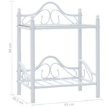 thumbnail of vidaXL Nachtkastje staal en gehard glas 45x30,5x60 cm Wit