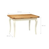 thumbnail of Biscottini Esstisch – Ausziehbarer Küchentisch – Restauranttische 120x80 cm – Massivholztisch Made in Italy – Moderner Tisch in Natur und Weiß