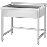 thumbnail of Évier Gredil à un bac 600 x 600 x 850 mm, hauteur du bac 300 mm, avec rebord, à monter soi-même